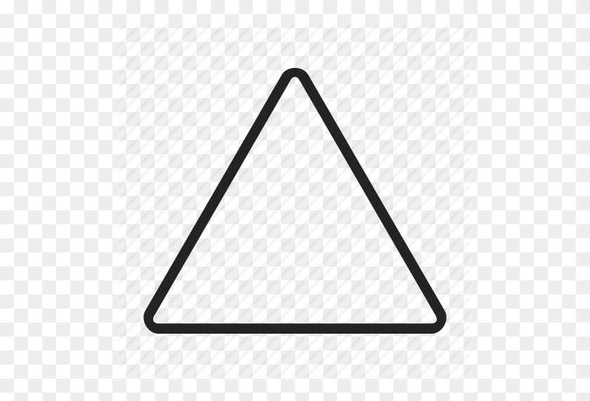 512x512 Polygon, Pyramid, Triangle Icon - Triangle Outline PNG
