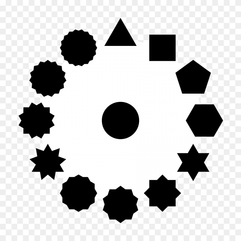 900x900 Полигоны Звезды И Круг Png Клипарт Для Интернета - Круг Звезд Png