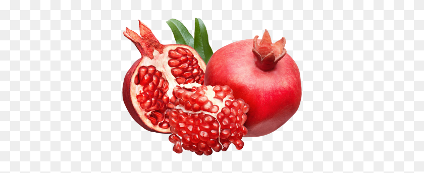379x283 Pomegranate Slice Transparent Png Image - Raspberries PNG