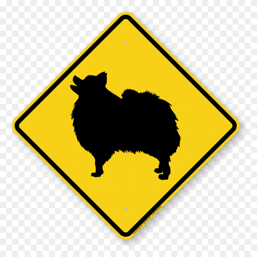 800x800 Pomeranian Dog Symbol Sign, Guard Dog Sign, Beware Dog Sign, Sku - Pomeranian PNG