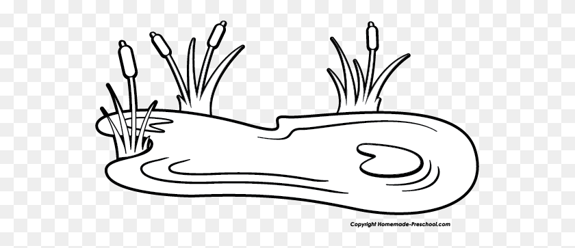 561x303 Pond Coloring Pages - Sit Clipart Black And White