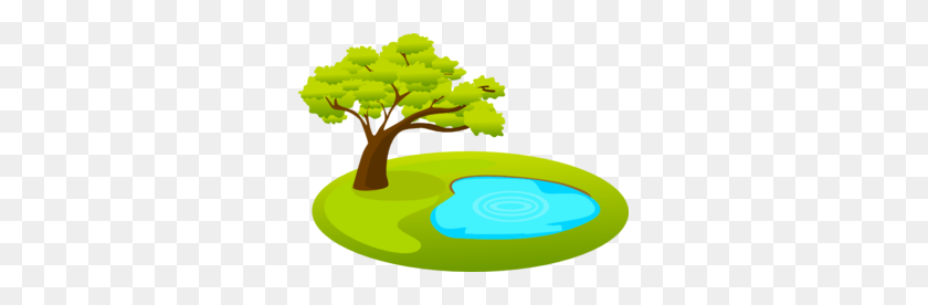 299x216 Pond With Tree Clip Art - Tree Images Clip Art