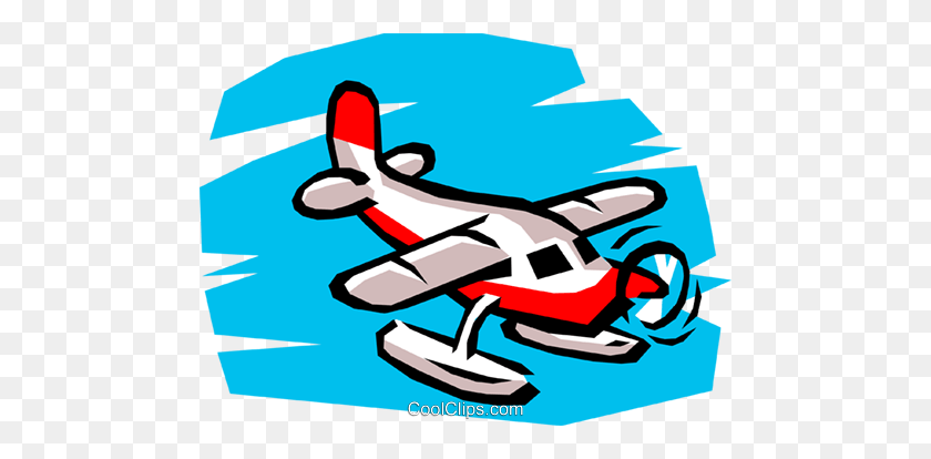 480x354 Pontoon Plane Royalty Free Vector Clip Art Illustration - Pontoon Clipart