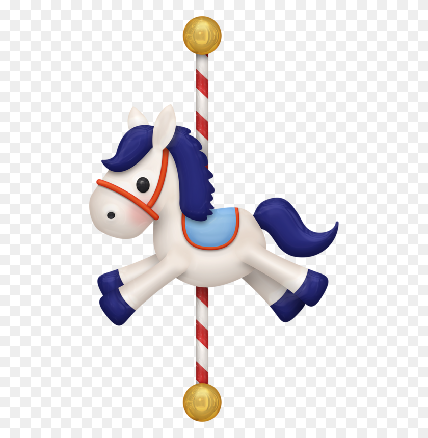 494x800 Pony On Merry Go Round Карусель И Ярмарка И Сиркус - Клипарт Катается На Пони