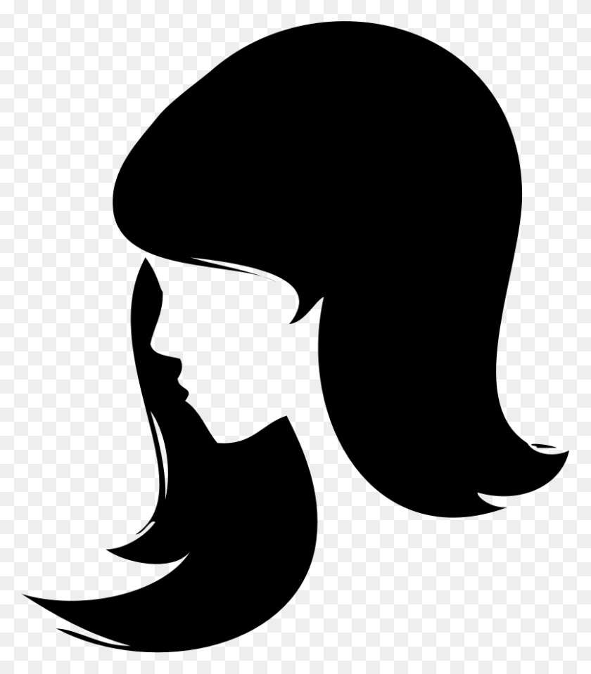 803x926 Ponytail Clipart Silhouette Woman - Woman Silhouette Clip Art