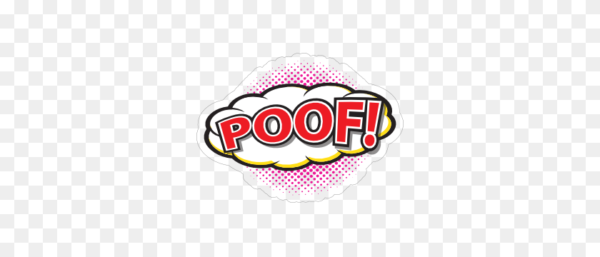 300x300 Poof Comic Sticker - Poof PNG
