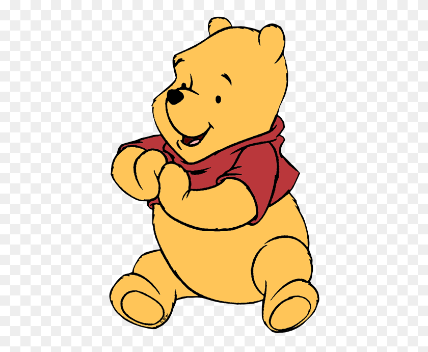 422x631 Pooh Etiqueta Engomada De La Oso Pooh, Winnie - Clap Clipart
