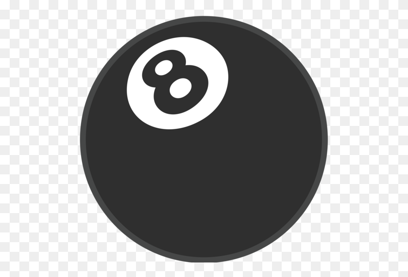 512x512 Бильярдный Мяч Emoji - 8 Мячей Png