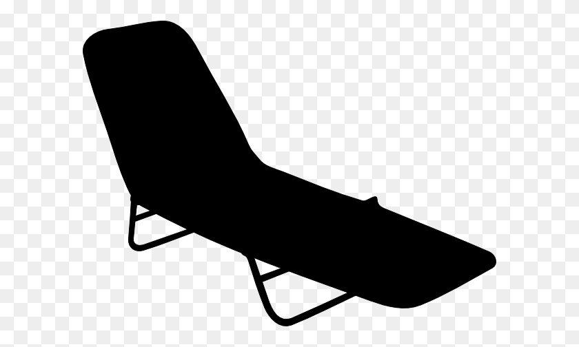 600x444 Pool Chair Silhouette Clip Art - Pool Clipart Transparent
