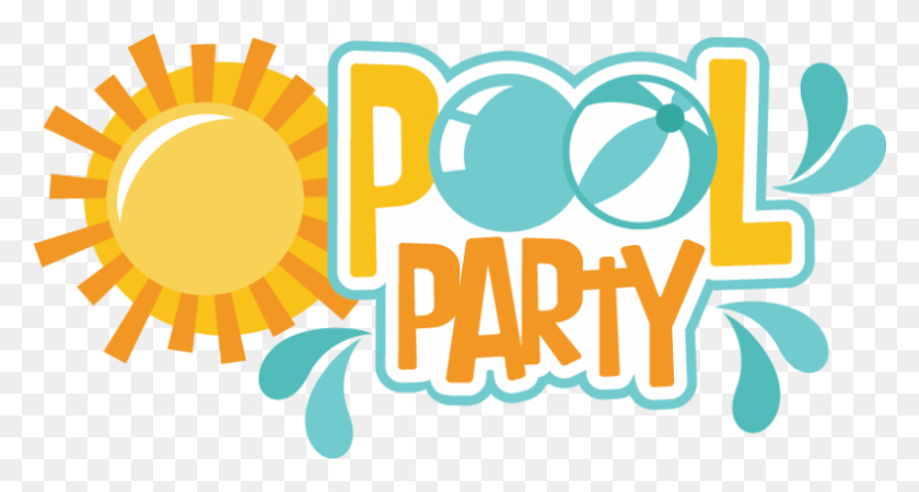800x400 Pool Party Clip Art - Verano Clipart