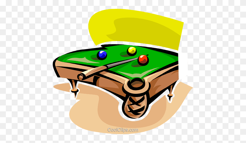 480x428 Pool Table Royalty Free Vector Clip Art Illustration - Pool Table Clipart