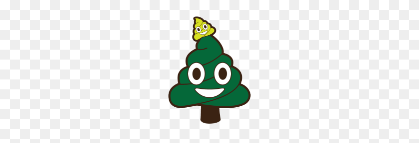 190x228 Poop Emoji Christmas Tree With Poop Star Funny - Christmas Tree Emoji PNG