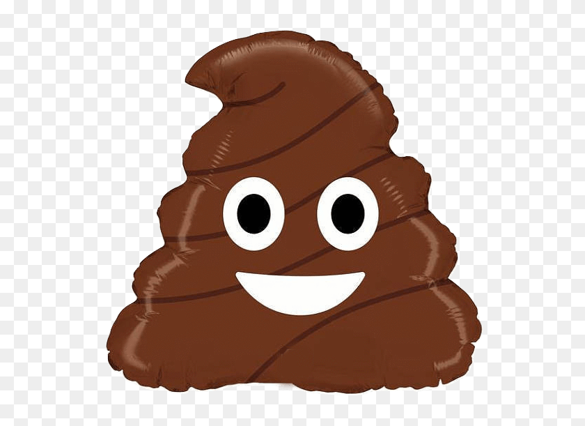 563x551 Poop Emoji Воздушный Шар Из Фольги - Poop Emoji Png