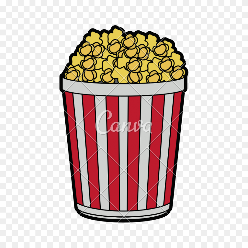 Ikon Popcorn Bucket - Popcorn Bucket Clipart unduh clipart, png, gambar, .....