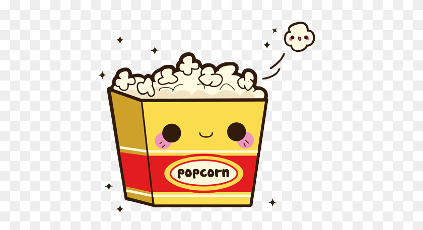 455x397 Popcorn Clip Art Black And White - Popcorn Kernel Clipart