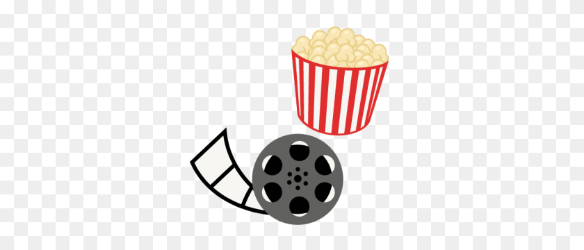 300x300 Popcorn Movie Reel Movie Night Scrapbook Cute Clipart - Sing Movie Clipart