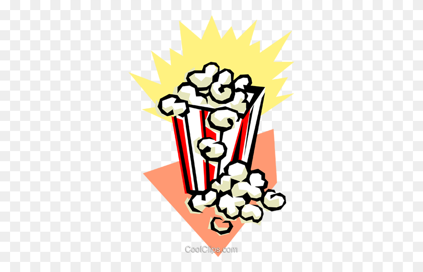 329x480 Popcorn Royalty Free Vector Clip Art Illustration - Popcorn Clipart