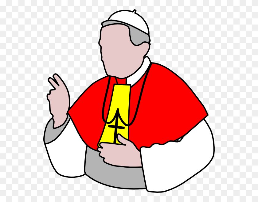 558x599 Pope Clip Art Free Free Image - Pope Clipart
