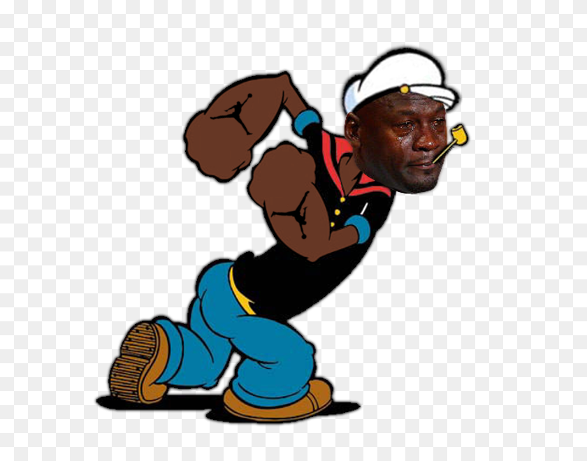 595x600 Popeye Llorando Michael Jordan Conoce Tu Meme - Michael Jordan Llorando Png