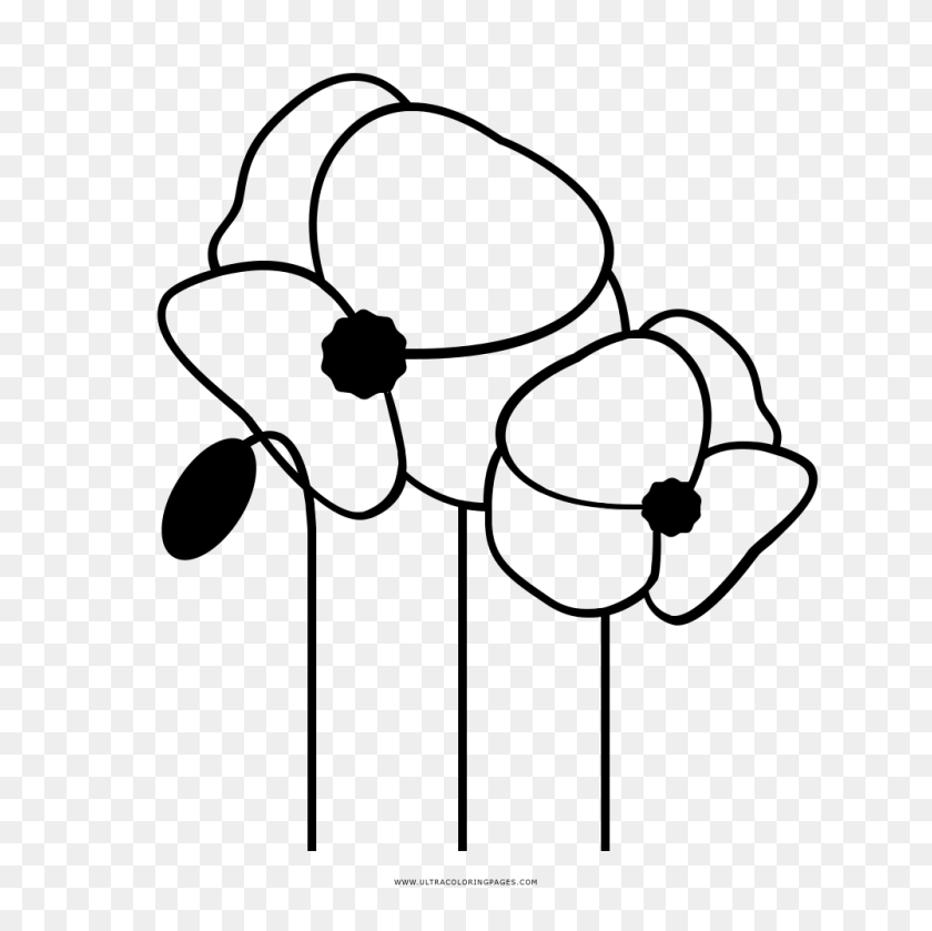 1000x1000 Poppy Colouring Page - Poppy Troll Clipart Black And White