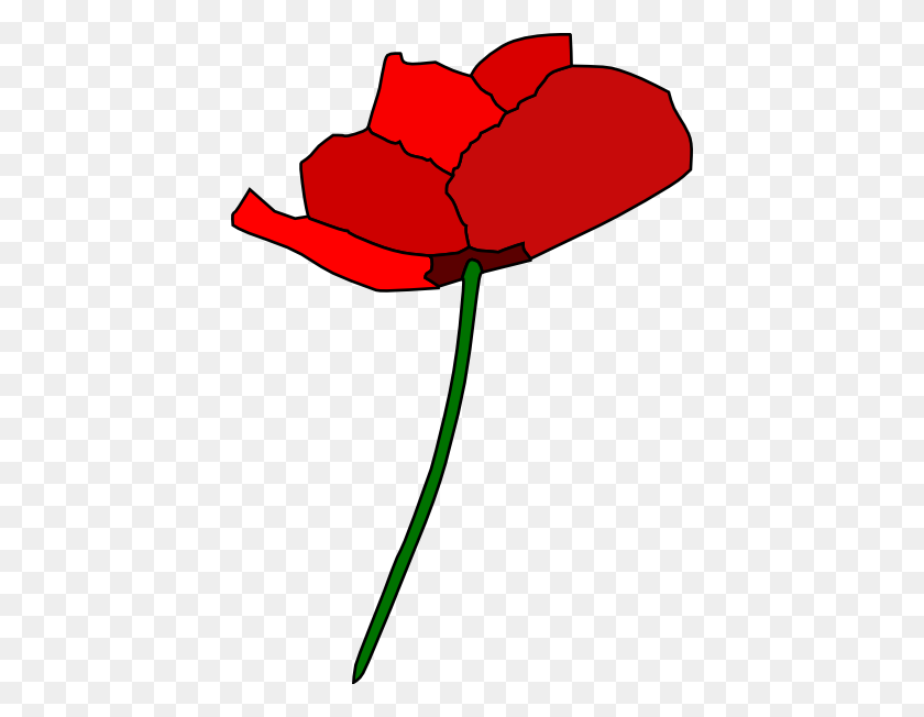 420x592 Poppy Flower Clip Art Free Vector - Rustic Flower Clipart