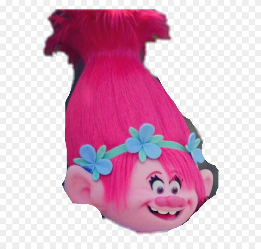 568x741 Poppy Pop Troll Hair Cabelo Trolls Flor Pink Rosa Troll - Trolls Poppy PNG