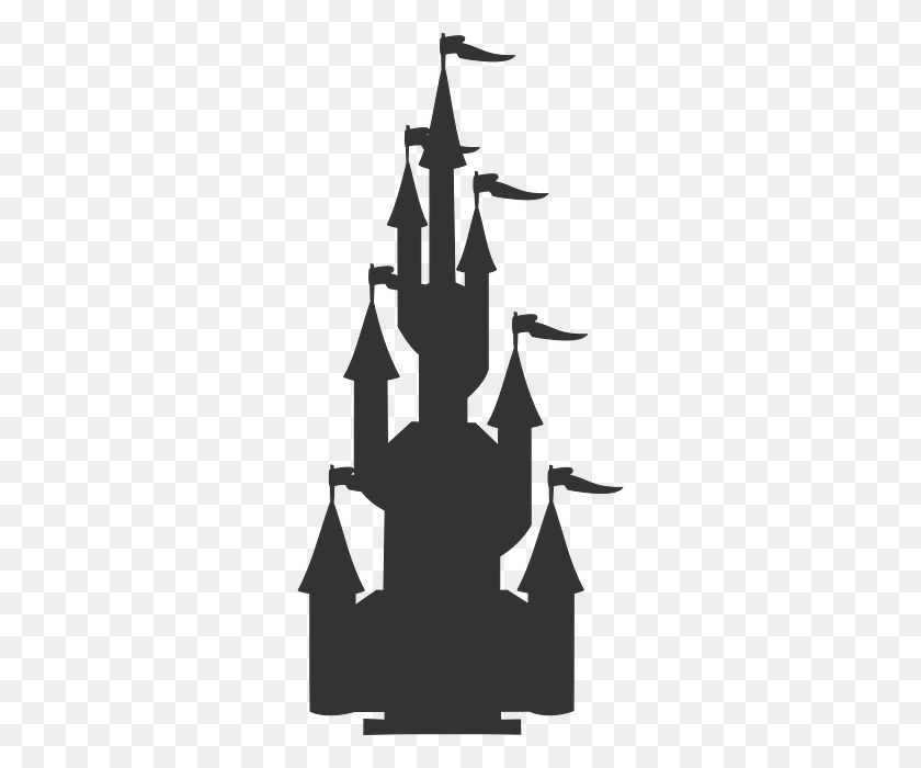 320x640 Pegatinas Populares Y De Tendencias De Disneycastle - Castillo De Disney Silueta Png