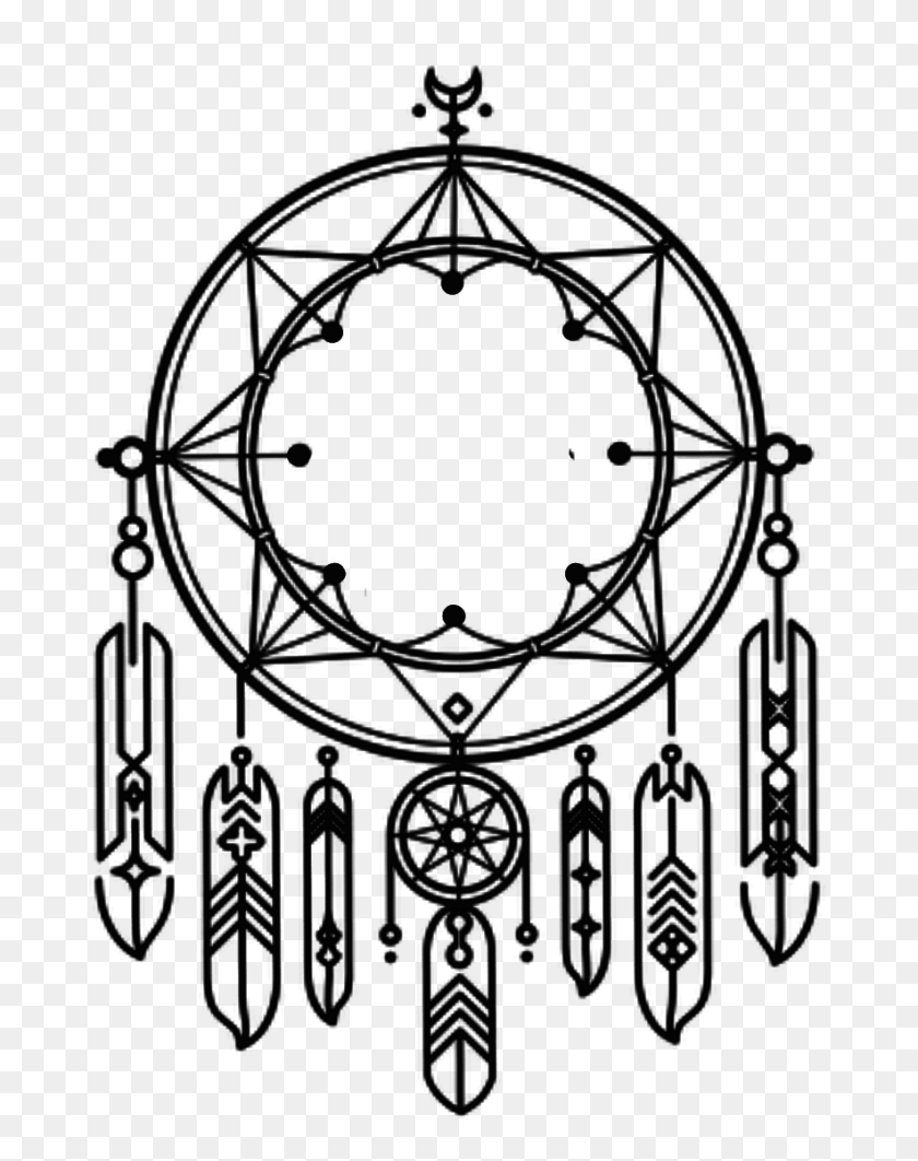 884x1136 Popular And Trending Dreamcatcher Stickers - Dream Catcher Clipart Black And White
