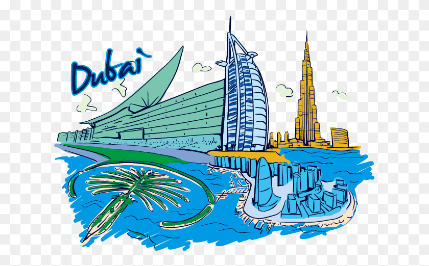 627x462 Popular And Trending Dubai Stickers - Dubai Clipart