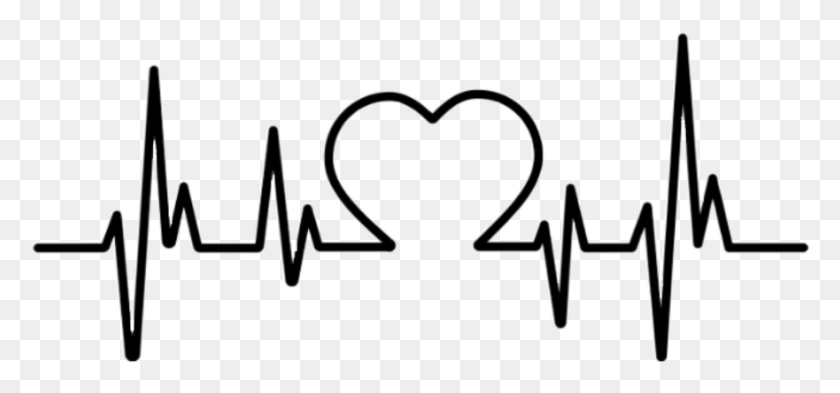 881x377 Popular And Trending Heartbeat Stickers - Heartbeat Line Clipart Black And White