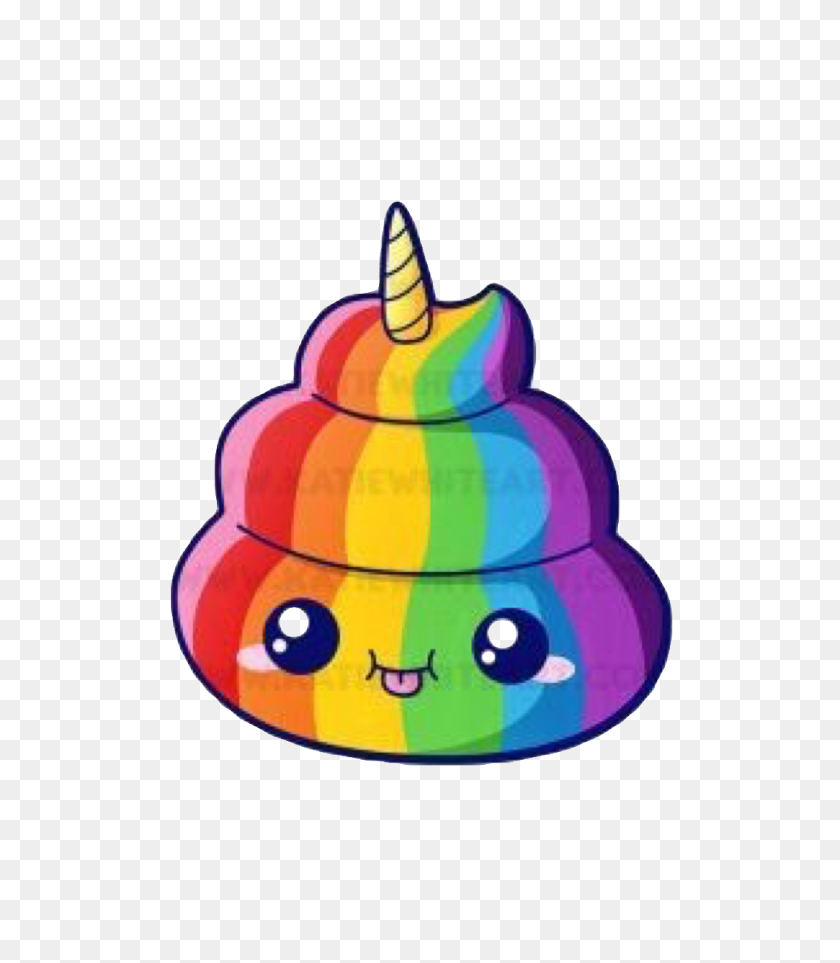 640x903 Popular And Trending Poop Pooop Stickers - Rainbow Poop Emoji Clipart