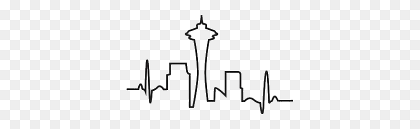 333x198 Popular And Trending Seattle Stickers - Seattle Skyline PNG