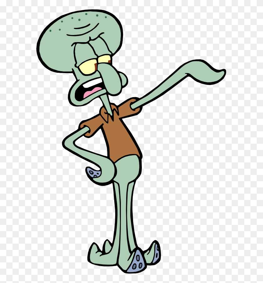 607x846 Popular And Trending Squidward Tentacles Stickers - Handsome Squidward PNG