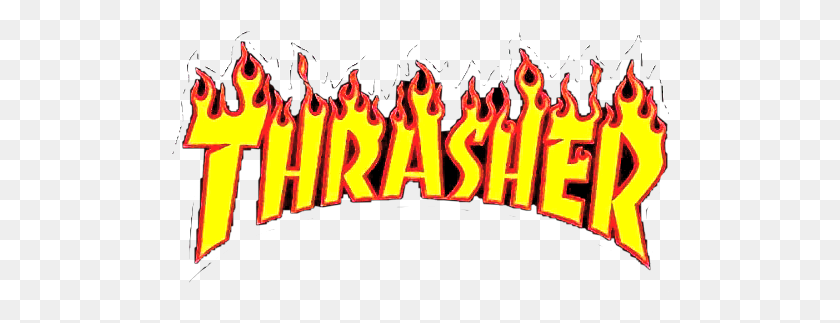 498x263 Pegatinas De Thrasher Populares Y De Tendencia - Logotipo De Thrasher Png