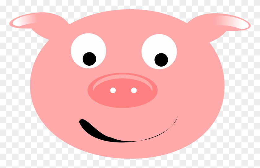 2400x1493 Pork Clipart Face - Pig Face Clipart