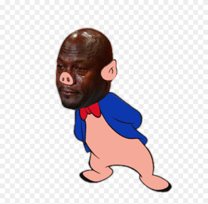 600x763 Porky Pig Crying Michael Jordan Know Your Meme - Porky Pig PNG