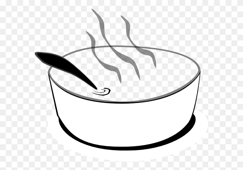 600x529 Porridge Clipart Hot Soup - Flip Flops Clipart Black And White