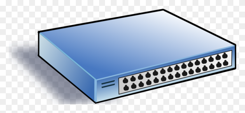 808x340 Port Network Switch Computer Icons Computer Network Distributed - Switch Clipart