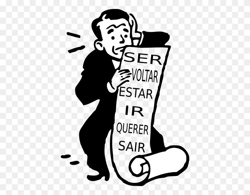 432x596 Portuguese Verbs Clip Art - Verb Clipart