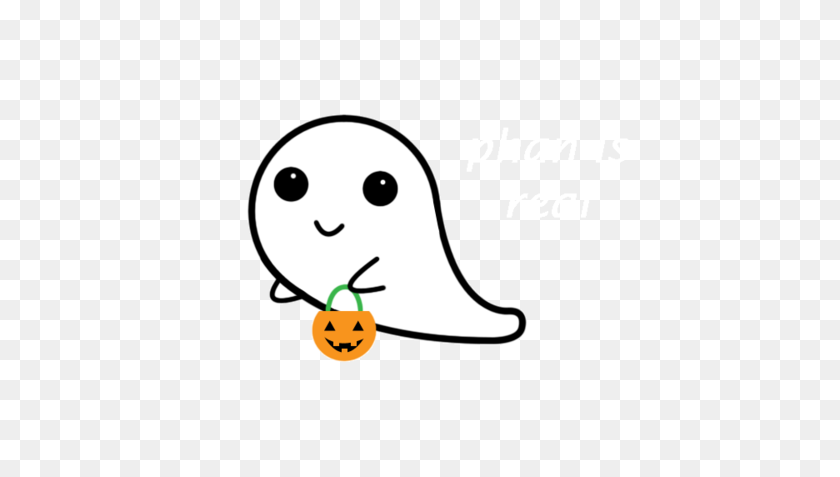 500x417 Positive Vibes - Cute Ghost PNG