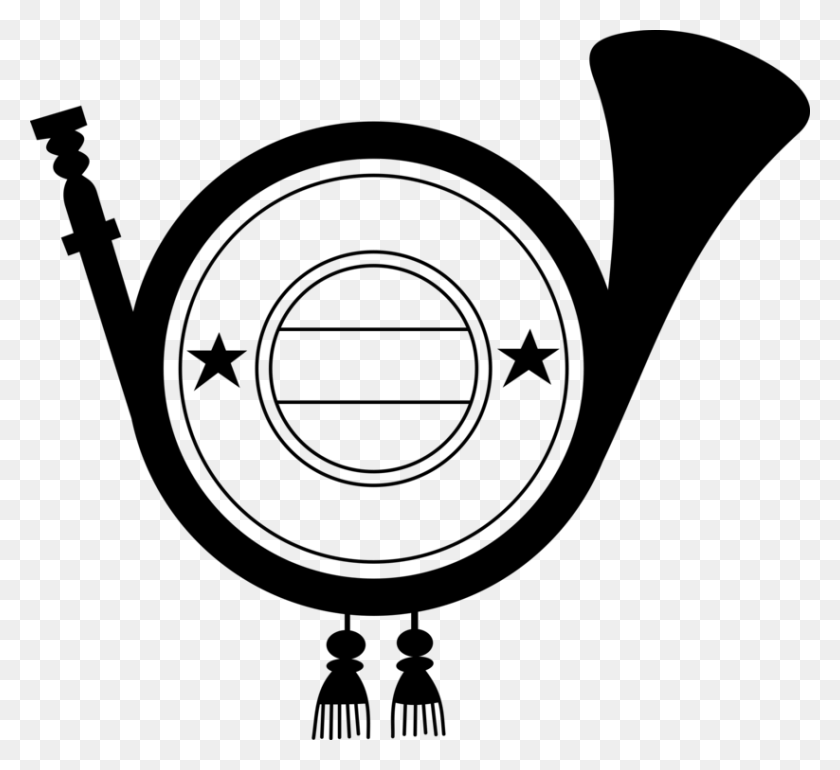 823x750 Post Horn French Horns Blowing Horn Computer Icons - Post Clipart