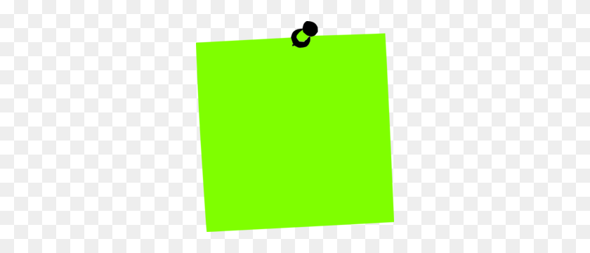 282x300 Nota Post-It Verde Clipart - Nota Post-It Png