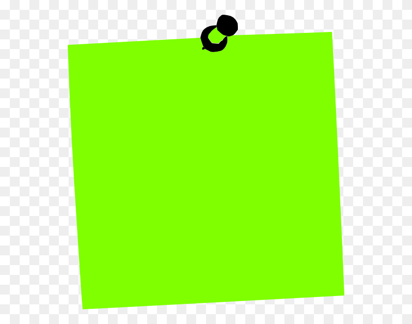 564x600 Post It Note Green Png Clip Arts For Web - Post It Note PNG