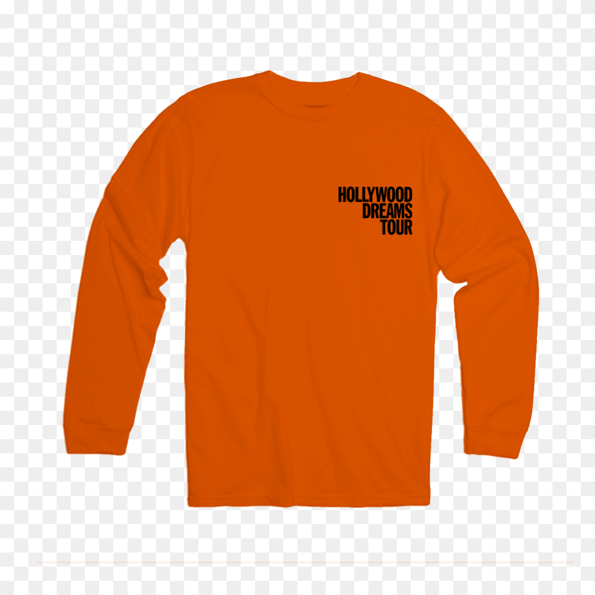 1200x1200 Post Malone Hollywood Dreams Tour Orange Long Sleeve Shirt - Post Malone PNG