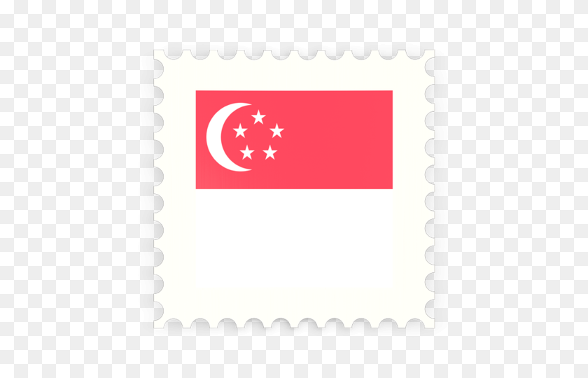 640x480 Почтовая Марка Значок Иллюстрации Флага Сингапура - Почтовая Марка Png
