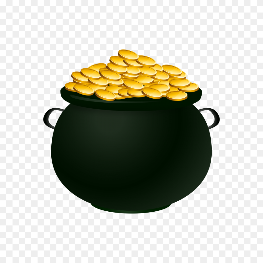 2400x2400 Pot Of Gold Clip Art - Empty Bowl Clipart