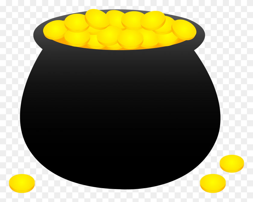 5227x4107 Pot Of Gold Coins - Riches Clipart