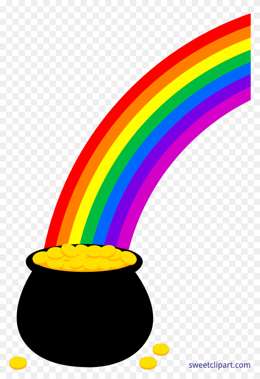 6465x9629 Pot Of Gold Rainbow Clip Art - Pot Of Gold Clip Art