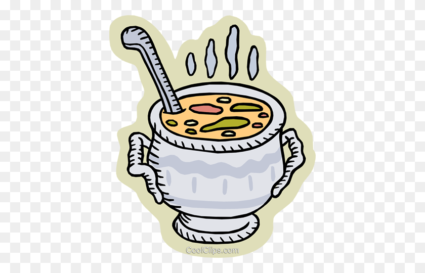 408x480 Pot Of Soup Royalty Free Vector Clip Art Illustration - Pot Of Soup Clipart