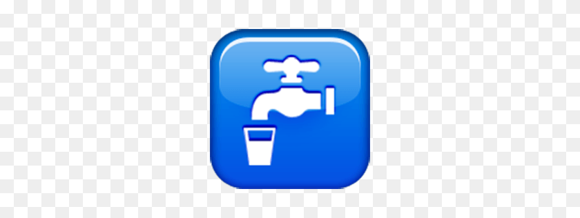 256x256 Символ Питьевой Воды Emoji Для Facebook, Идентификатор Электронной Почты Sms - Water Emoji Png